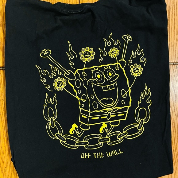 Vans Other - SpongeBob and Vans collaboration black short sleeve Tee, classic fit, size XL
